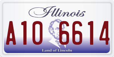 IL license plate A106614