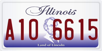 IL license plate A106615