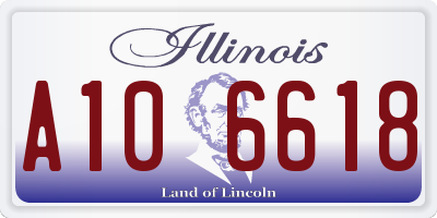 IL license plate A106618