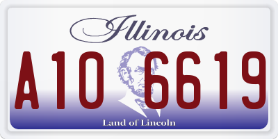 IL license plate A106619