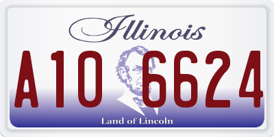 IL license plate A106624