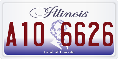 IL license plate A106626