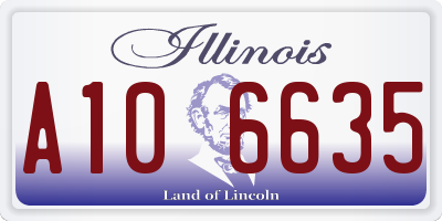 IL license plate A106635
