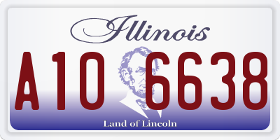 IL license plate A106638