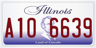 IL license plate A106639