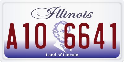IL license plate A106641