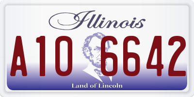 IL license plate A106642