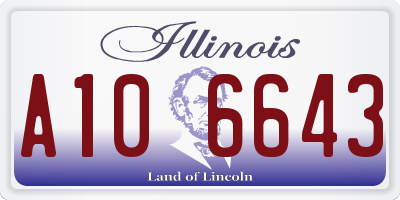 IL license plate A106643