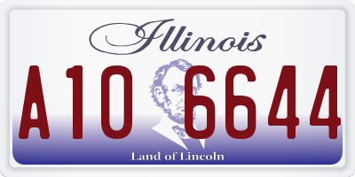 IL license plate A106644