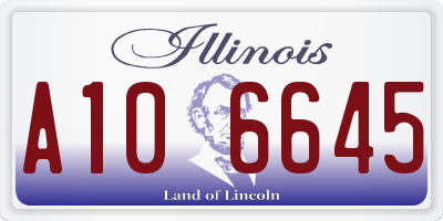 IL license plate A106645