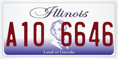 IL license plate A106646