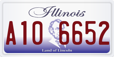 IL license plate A106652