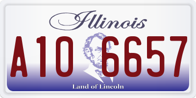 IL license plate A106657