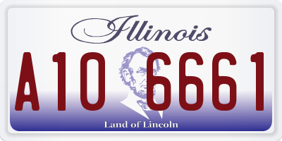 IL license plate A106661