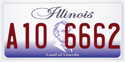 IL license plate A106662