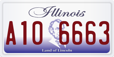 IL license plate A106663
