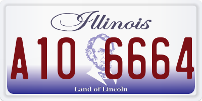 IL license plate A106664