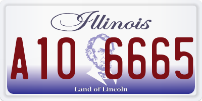IL license plate A106665