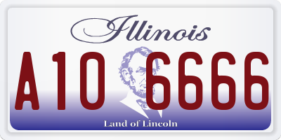 IL license plate A106666