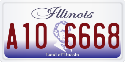 IL license plate A106668