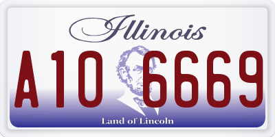 IL license plate A106669