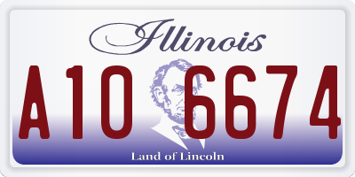 IL license plate A106674