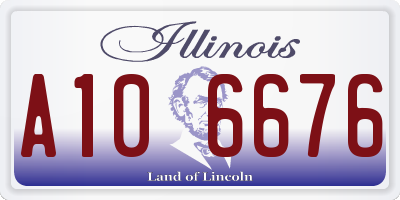 IL license plate A106676