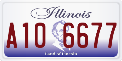 IL license plate A106677