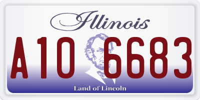 IL license plate A106683