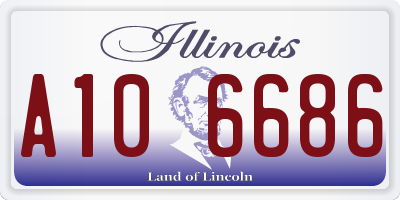 IL license plate A106686