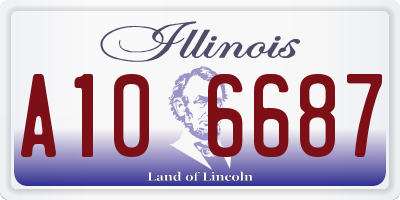 IL license plate A106687