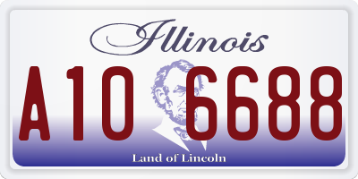 IL license plate A106688