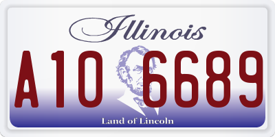 IL license plate A106689