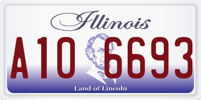 IL license plate A106693