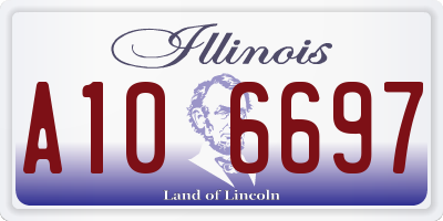 IL license plate A106697