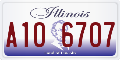 IL license plate A106707