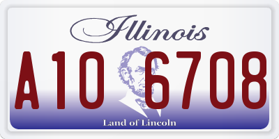 IL license plate A106708