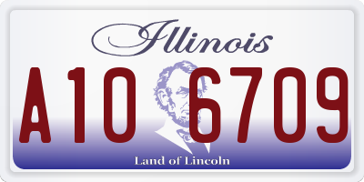 IL license plate A106709