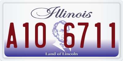 IL license plate A106711