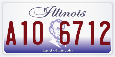 IL license plate A106712