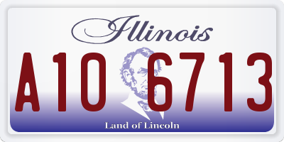IL license plate A106713