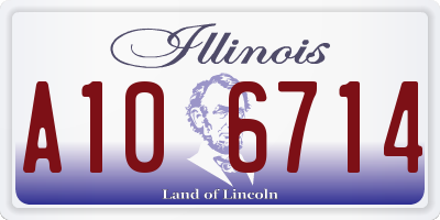 IL license plate A106714