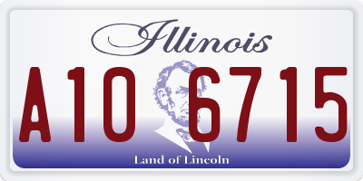 IL license plate A106715