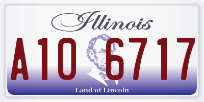 IL license plate A106717