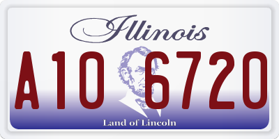 IL license plate A106720