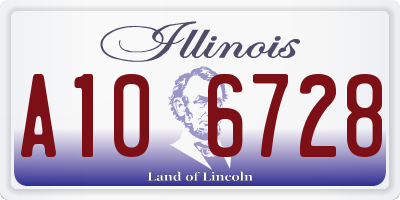 IL license plate A106728