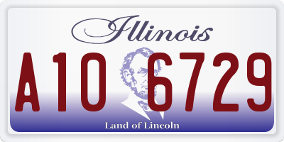 IL license plate A106729