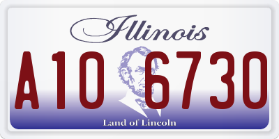 IL license plate A106730