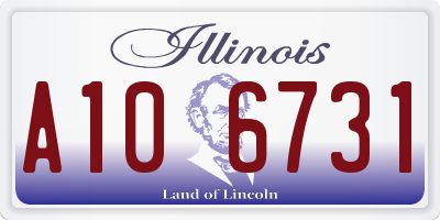 IL license plate A106731