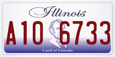 IL license plate A106733